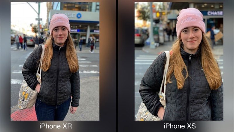  portrait mode Comparison between iPhone XR and XS 