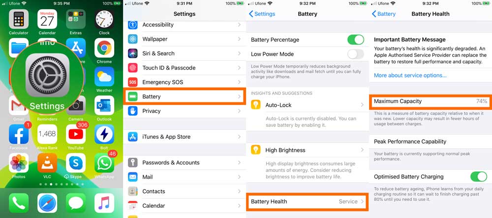 Check iPhone Battery Health