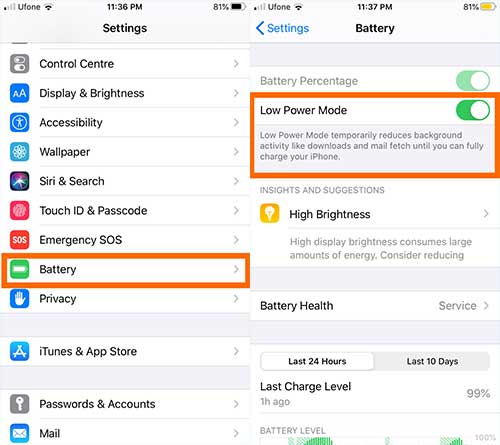 How to turn on Low Power Mode on iPhone