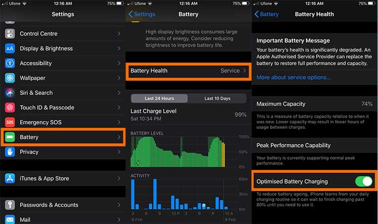 iPhone battery charging tips