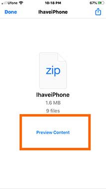 Preview Zip Files on iPad Pro and iPhone