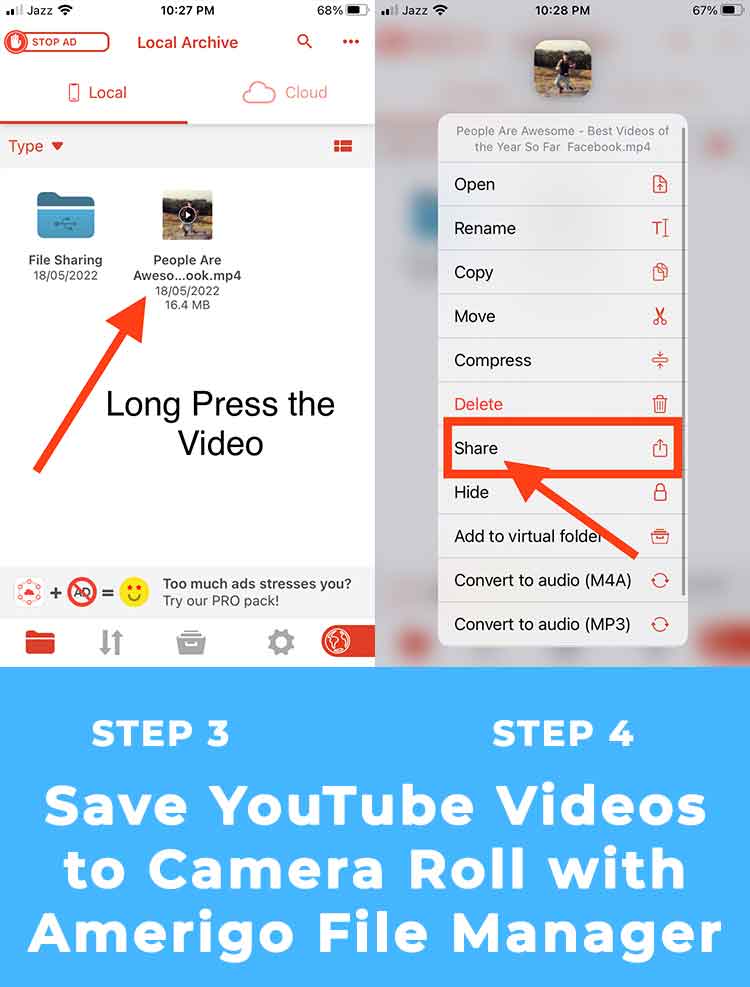 How to Save YouTube Videos to iPhone Photos Camera Roll